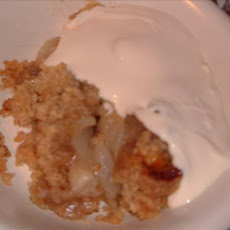 Pear and Ginger Crisp With Spiced Whipped Cream