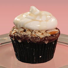 Chocolate Cherry Cola Cupcakes with Red Licorice Filling and Marshmallow Frosting