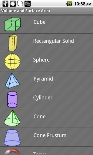 Volume and Area Calculator