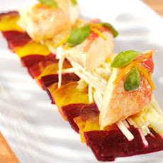 King Crab with Celeriac, Apple, and Beet Salad