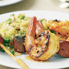 Spanish Shrimp and Chorizo Skewers with Especial Couscous