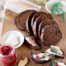 Smoked Trout on Pumpernickel
