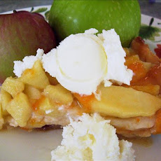 Autumn Glazed Apple Cream Pie