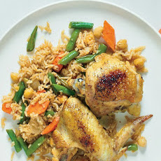 Moroccan Chicken and Rice with Chickpeas