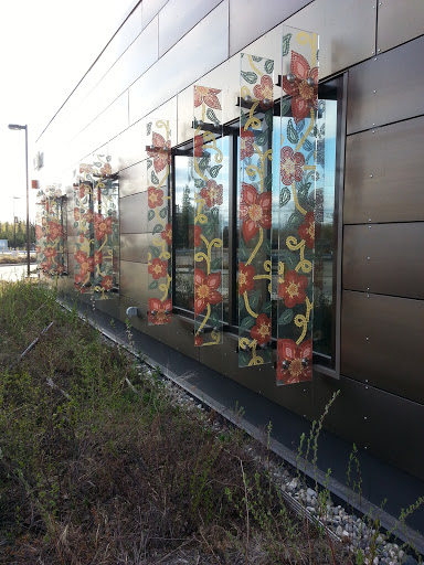 Flower Window Glass