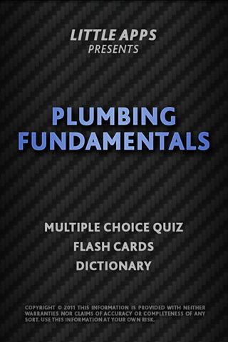 PLUMBING FUNDAMENTALS Quizzes