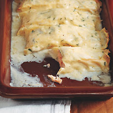 Salmon Cannelloni with Lemon Cream Sauce