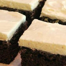 Triple Chocolate Brownies with a Cinnamon Cream Cheese Icing
