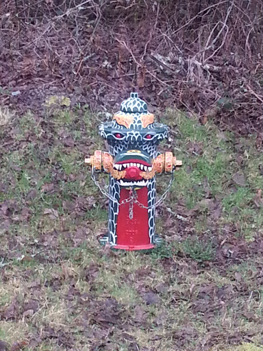 Painted Alligator Hydrant Mural