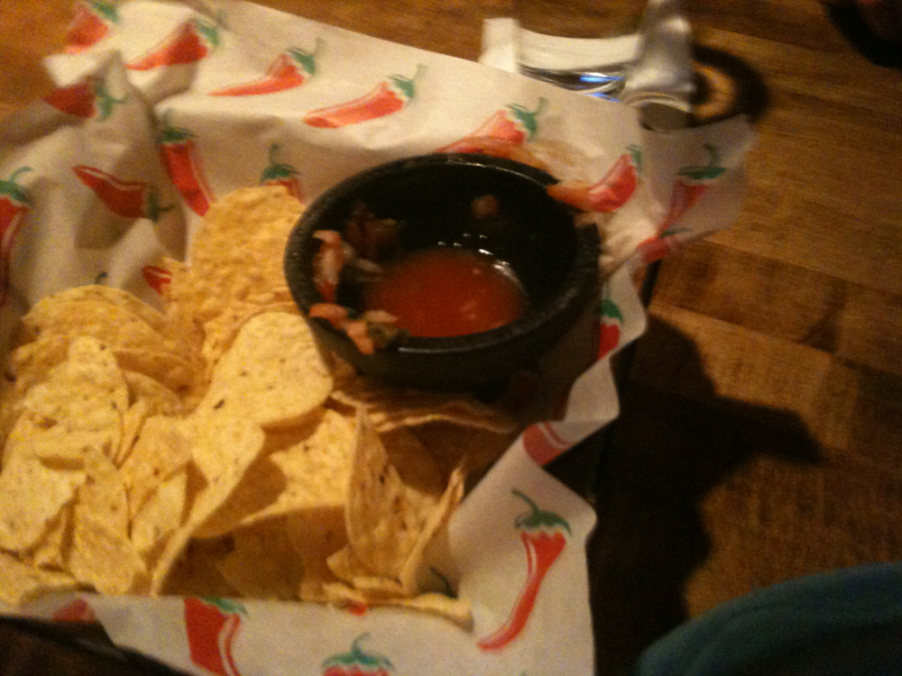Provided me a personal basket of gf chips and salsa