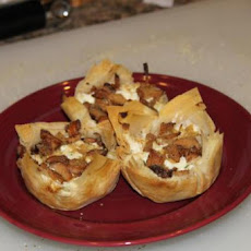 Chicken & Chanterelle Phyllo Cups
