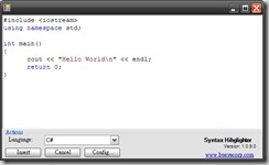 syntax highter for WLW Test editor