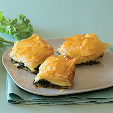 Mustard Green and Fontina Filo Pie