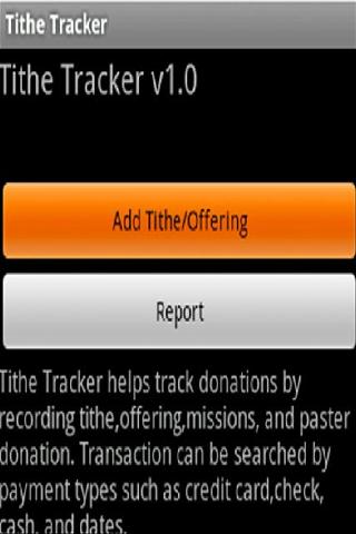 Tithe Tracker finance