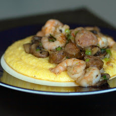 Grits With Greens and Shrimp