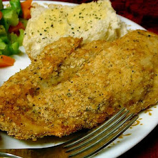 Golden Potato Coated Baked Chicken