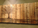Wooden Tree Mural 