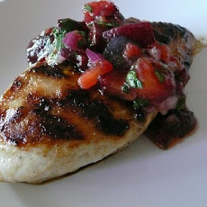 Grilled Chicken Breasts With Plum Salsa