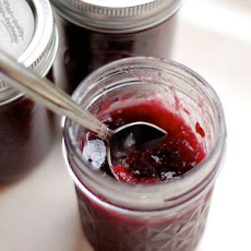 Blueberry Rhubarb Jam with Maple Syrup