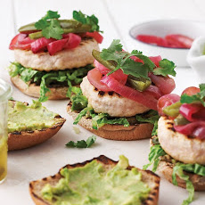 Turkey Burgers with Red Onion and Jalapenos