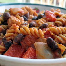 Mexican Pasta and Black Beans (Vegetarian)