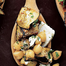 Eggplant Salad with Chickpeas and Feta