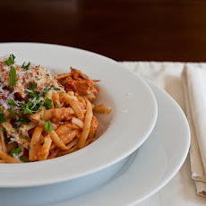 Creamy Sun-dried Tomato,Roasted Red Pepper and Artichoke Pasta