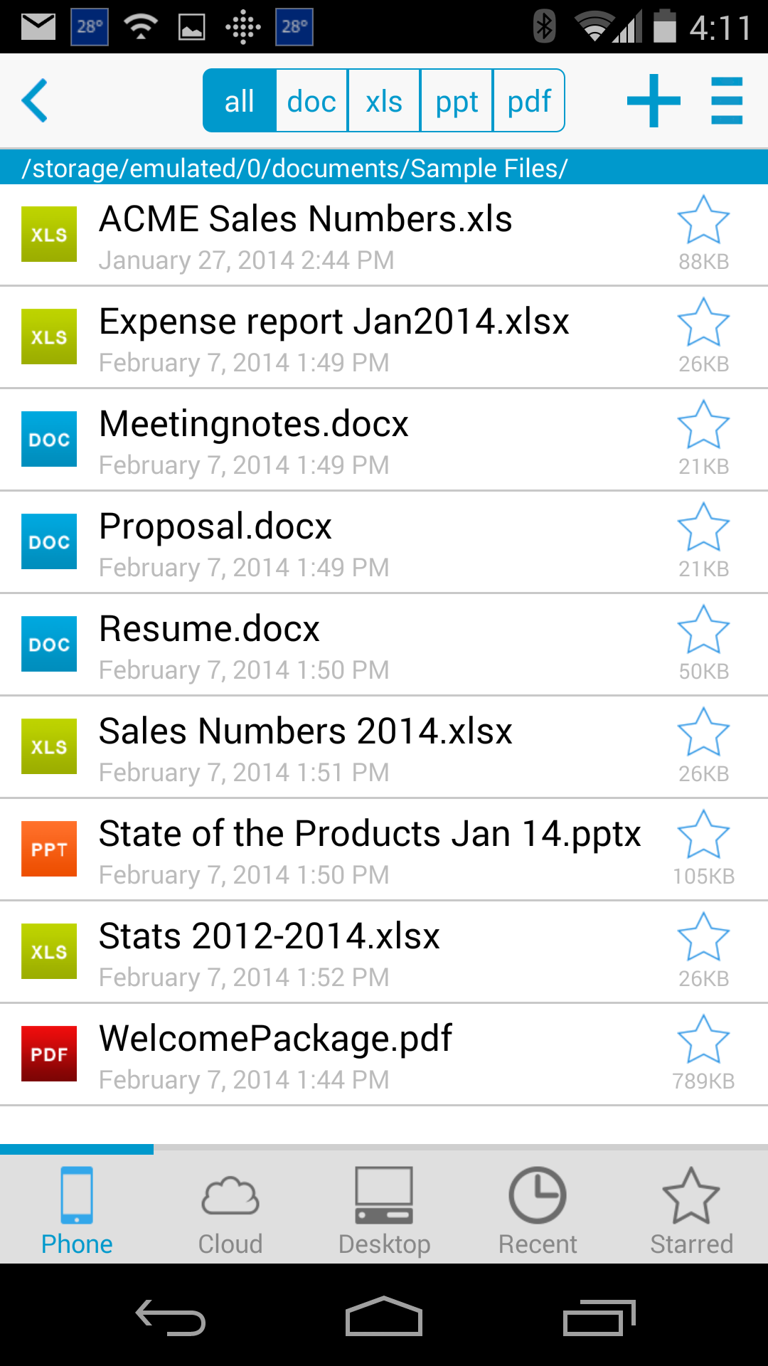 Android application Docs To Go™ Office Suite screenshort