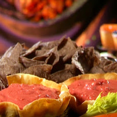 Vampire Dip in Fried Tortilla Bowl