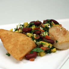 Scallops with Habanero Coconut Sauce and Habanero Mango Salsa