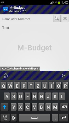 WebSMS: M-Budget Connector