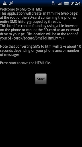 SMS to HTML