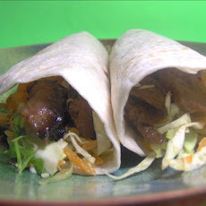 Low-Fat Teriyaki Vegetarian Beef Wraps