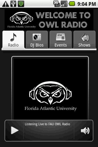 FAU OWL Radio App BETA