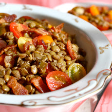 The BLT Salad - Bacon, Lentil and Tomato