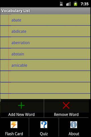 Vocabulary List Lite