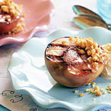 Grilled Peaches with Vin Santo and Anise Biscotti