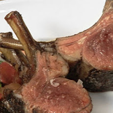 Spice-Coated Rack of Lamb for Two with Arugula, Avocado, and Blood Orange Salad