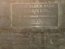 Louis Block Park Memorial Stone