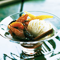 Buttermilk Ice Cream with Spiced Fruit Compote