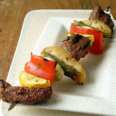 Beef, Okra, and Potato Kebabs