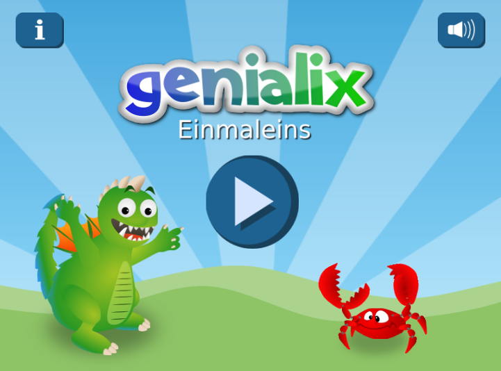 Android application genialix Times Tables screenshort