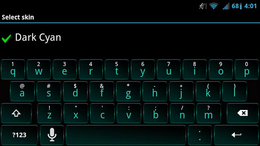 【免費個人化App】Dark Cyan Keyboard Skin-APP點子