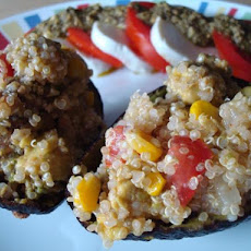 Avocados Stuffed With Quinoa, Corn and Tomato