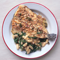 Grilled Trout with White Beans and Caper Vinaigrette
