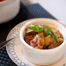Baked Tortelloni with Quad Tomato Truffle Sauce