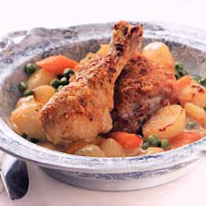 Gratineed Chicken in Cream Sauce (Poulet à la Fermiere)