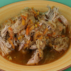 Slow Cooker Pulled Pork with Sauerkraut