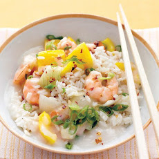Asian Shrimp Stew with Steamed Rice