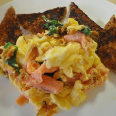 Lite Scrambled Eggs With Smoked Salmon